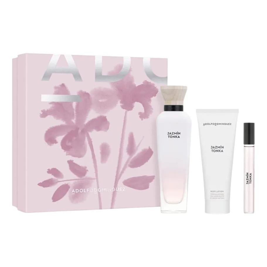 Adolfo Dominguez Set Adolfo Dominguez Jazmin Tonka 3Pzs 120Ml Edp Spray/ Body Lotion 75Ml/ 10Ml Edp Spray - Mujer