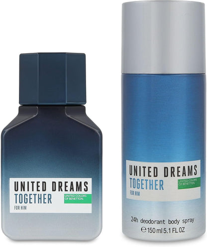 Set United Dreams Together For Him Benetton 3 Pz - Hombre