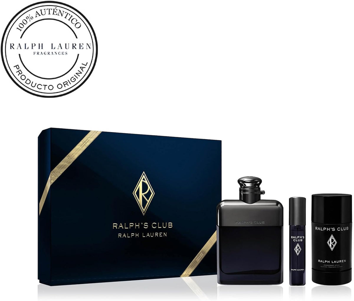 Ralph Lauren Set Ralph'S Club 3Pzs 100Ml Edp Spray/ 10Ml Edp Spray/ Desodorante Stick 75G - Hombre