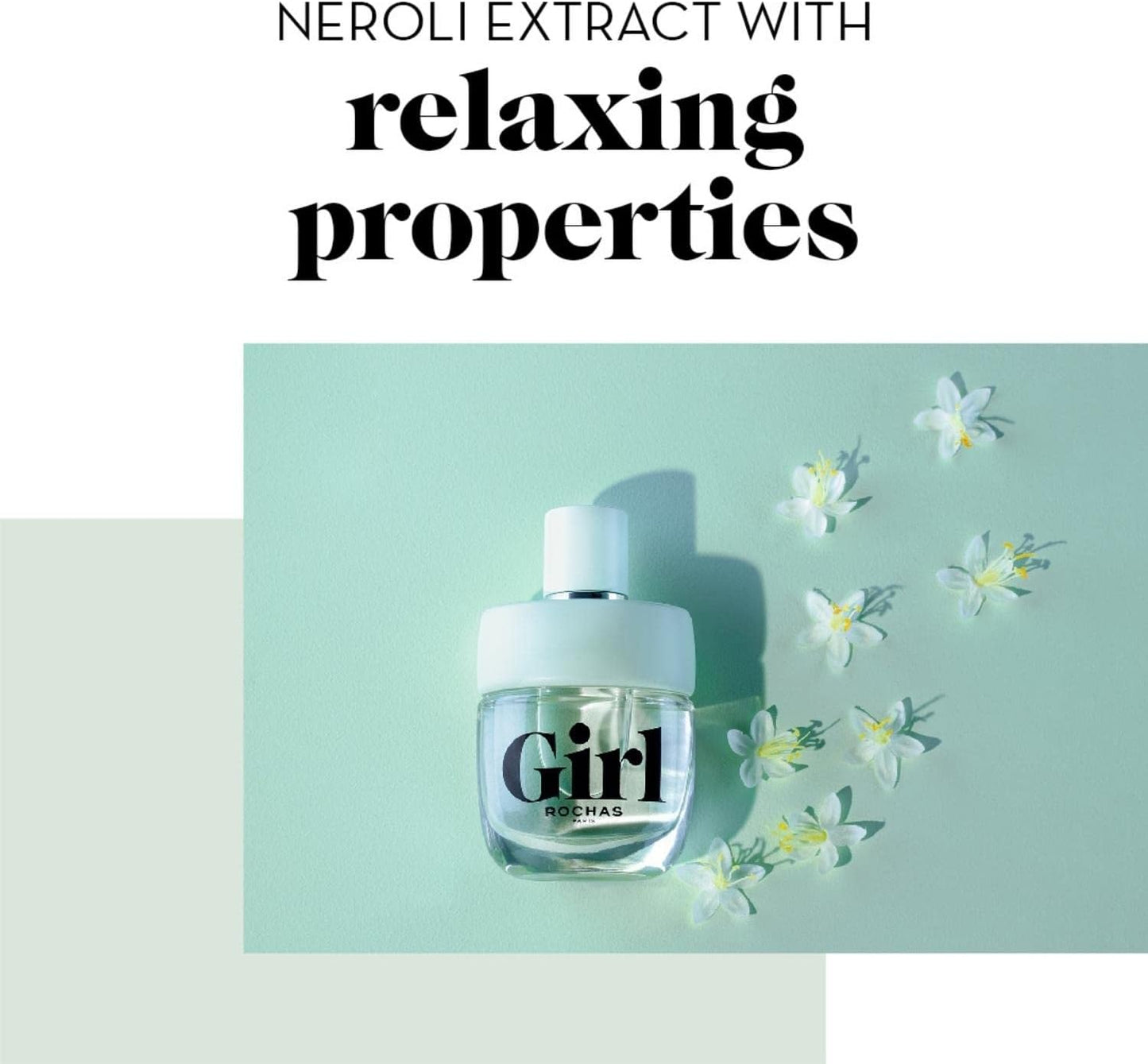Rochas Girl 100 ml Edt Spray para Mujer - Fragancia de Mujer con Extracto de Neroli y Vidrio Reciclado