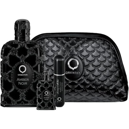 Set Orientica Luxury Collection Amber Noir 4Pzs 80Ml Edp Spray/ Perfumero Rellenable/Bolso Pequeño/ 7.5Ml Edp - Unsex