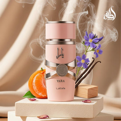 Lattafa Yara 100 ml Edp Spray para Mujer - Fragancia Ámbar Vainilla con Notas de Orquídea y Heliotropo