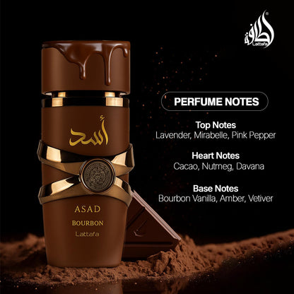 Asad Bourbon Lattafa 100 ml Edp Spray - Unisex