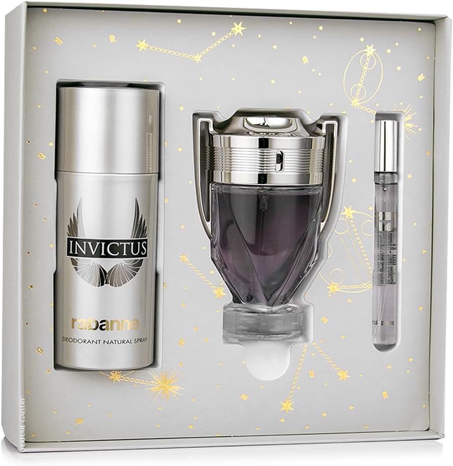Set Invictus 3Pz 100Ml Edt Spray 10Ml Edt Spray - Hombre
