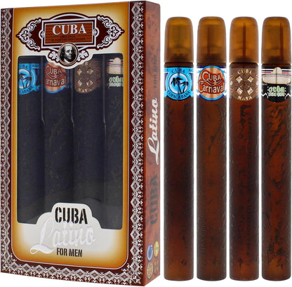 Set Cuba Latino Des Champs 4 Pz 35 ml c/u Spray - Hombre