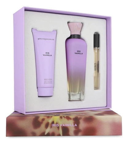 Set Adolfo Dominguez Iris Vainilla 3Pzs 120Ml Edp Spray/ Body Lotion 75Ml/ 10Ml Edp Spray - Mujer