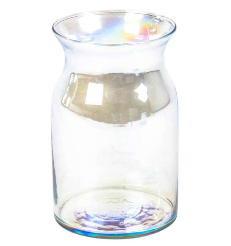 Jar Vase Iridiscente Vidrio 20x13 cm - PriceOnLine