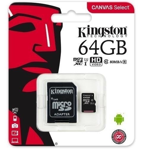 Memoria Micro Sd Kingston 64 Gb Clase 10 Uhs-i 80mb/seg - PriceOnLine