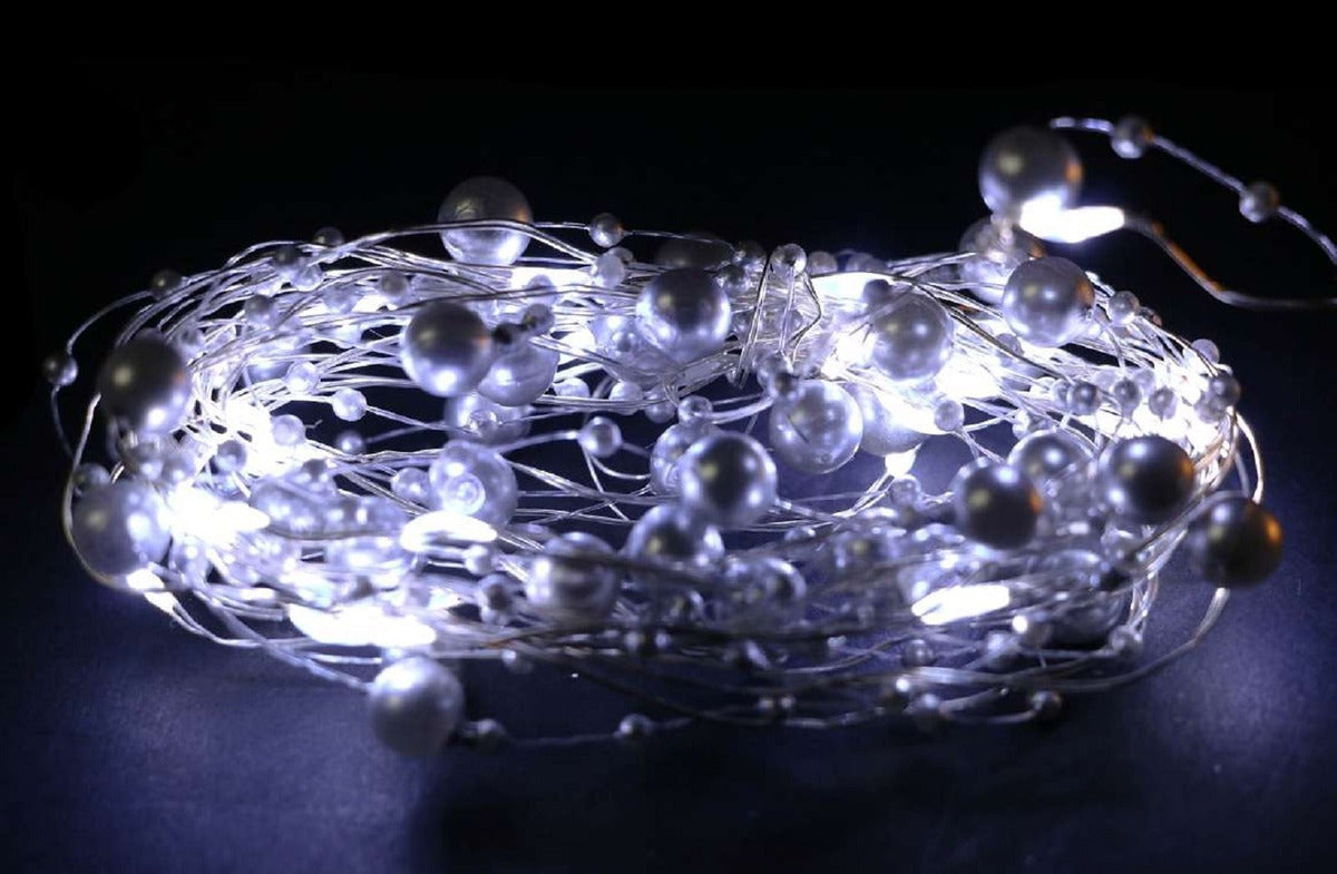 Luces Guirnalda Perlas Navideñas Plata 3m 30f Micro Led Luz Blanca Baterias - PriceOnLine | Perfumes y Fragancias PriceOnLine