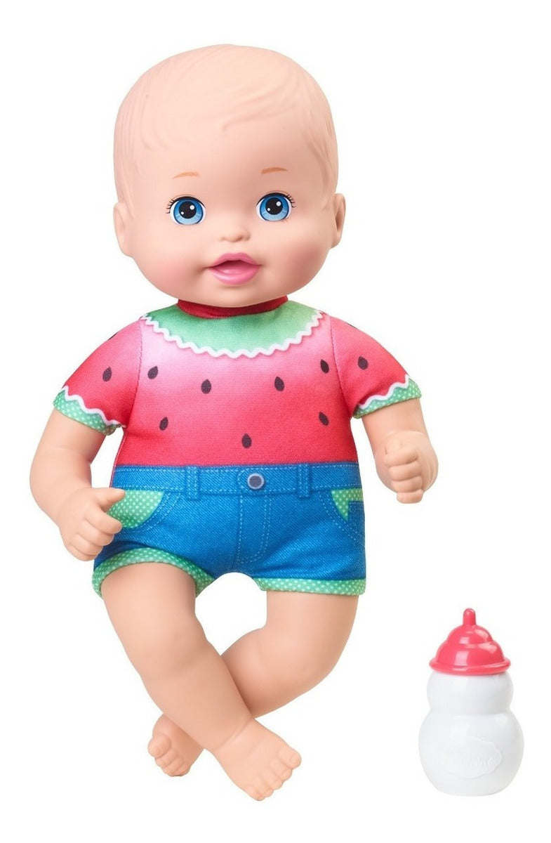 Muñeca Little Mommy Bebita Recién Nacida Con Biberón Sandía