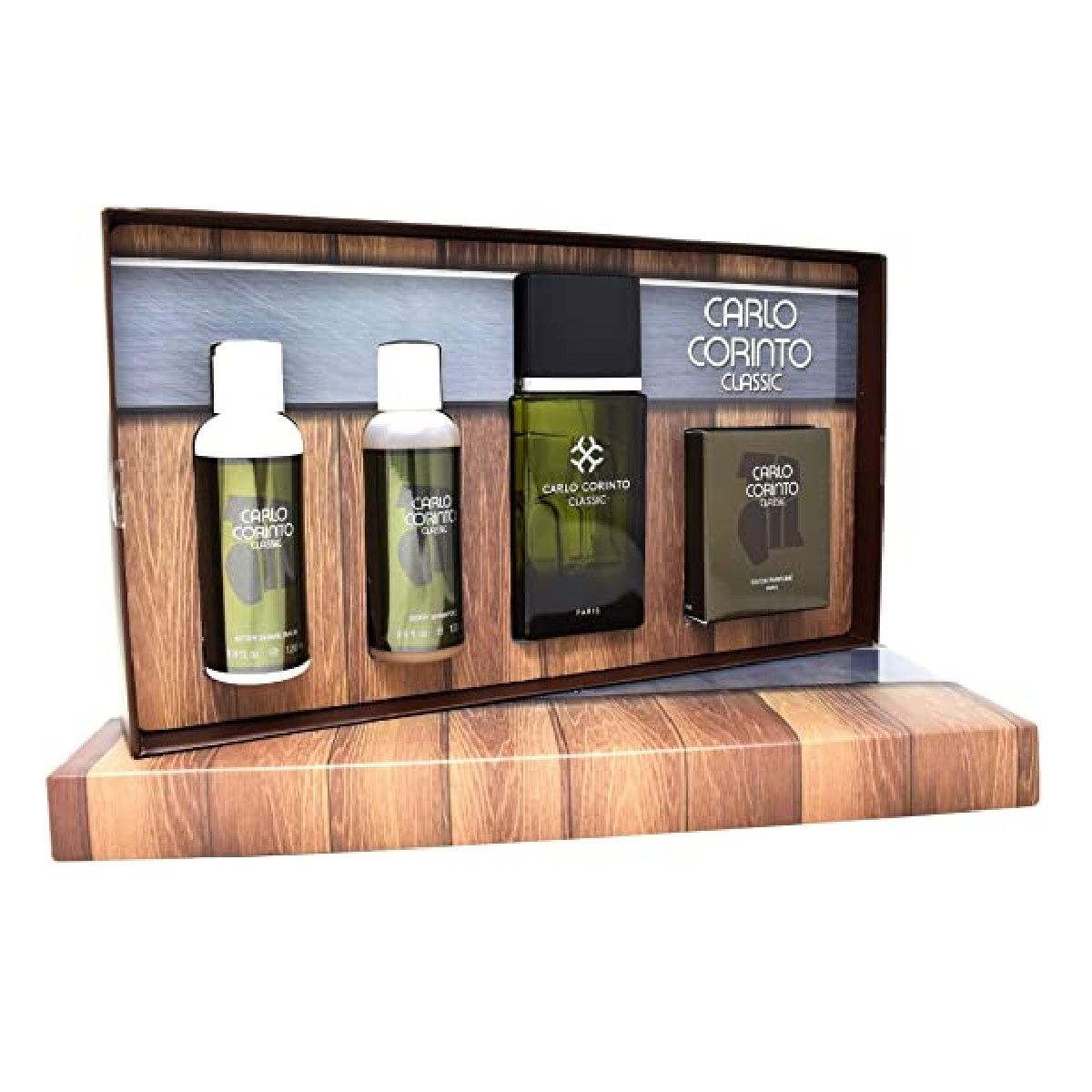 Set Carlo Corinto Classic Caballero Carlo Corinto 4 Pz ( Perfume + Gel Ducha + Afther Shave + Jabón ) - PriceOnLine