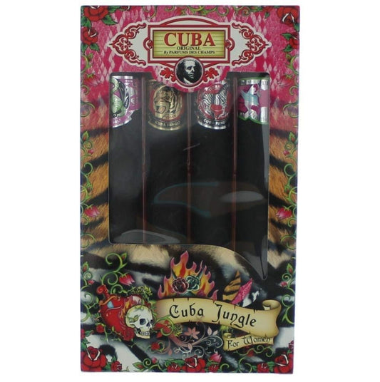 Set Cuba Jungle Dama Des Champs 4 Pz 35 ml c/u Spray - PriceOnLine