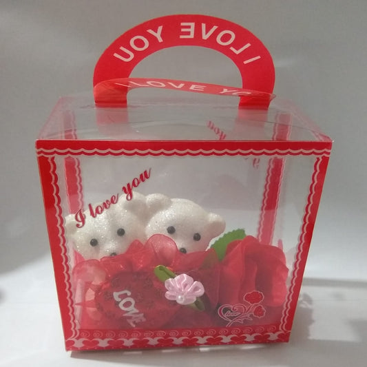 Adorno Rj153 Ositos Corazon Liston Rosa Roja Love - PriceOnLine