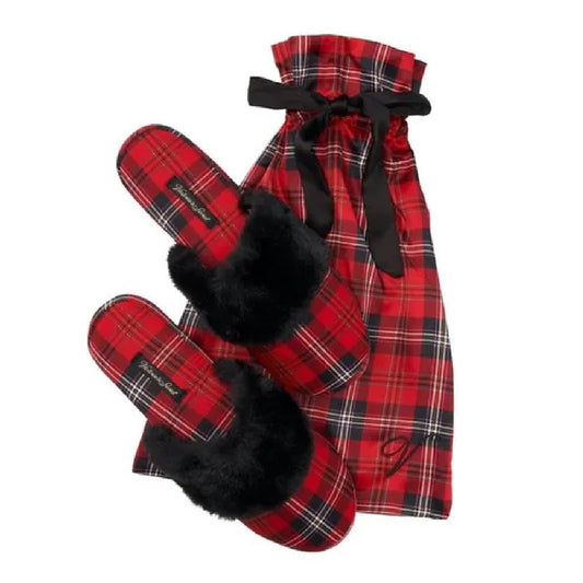 Pantuflas Negras Con Rojo Pijama Victoria Secret Originales - Talla L - PriceOnLine | Perfumes y Fragancias PriceOnLine