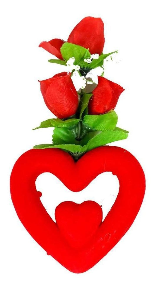 Adorno Corazón Y Flores 14 De Febrero Rj-236 Rojo - PriceOnLine