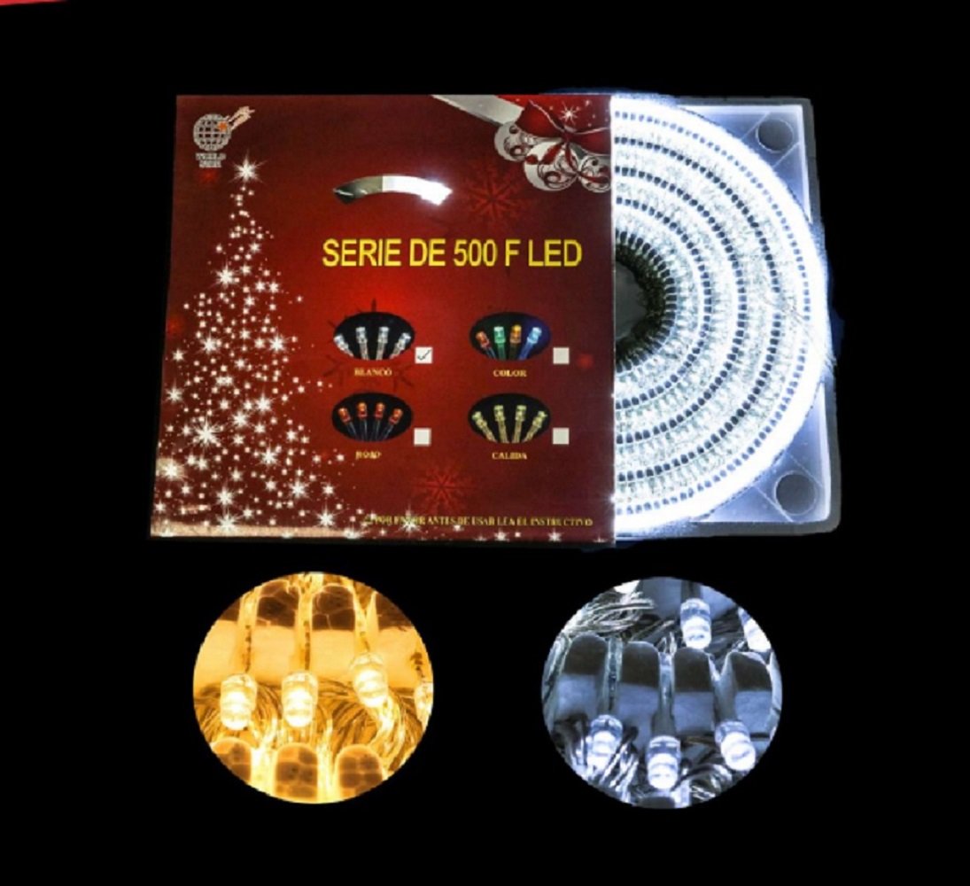 Luces Serie Navideña 500F Foco Led 25 m Luz Blanca - PriceOnLine | Perfumes y Fragancias PriceOnLine