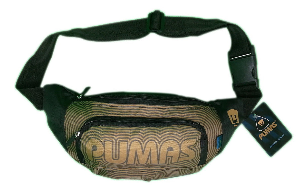 Cangurera Deportiva Pumas Unam Oficial 3 Cierres Negra Verde - PriceOnLine | Perfumes y Fragancias PriceOnLine