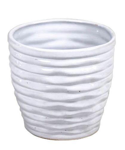 Vaso Rayado Esmaltado Ceramica 13X15X10 cm - PriceOnLine