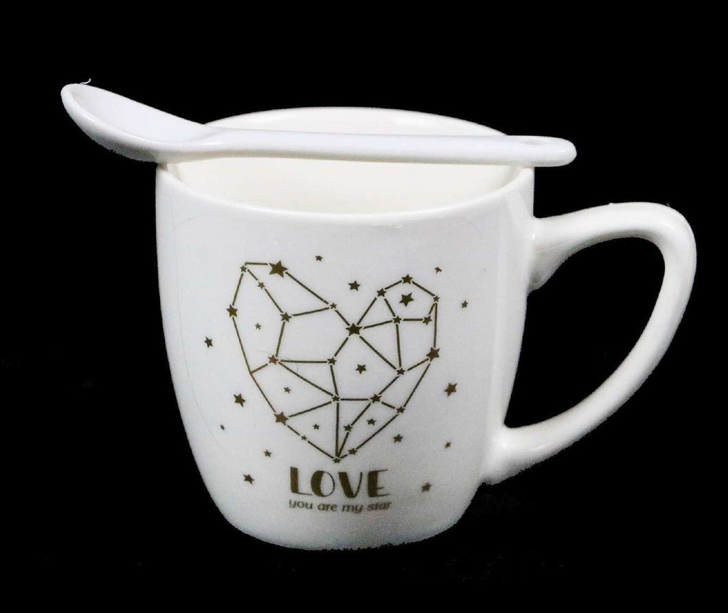 Taza At1282 Love You Are My Star Blanca Dorado 1405-22 - PriceOnLine