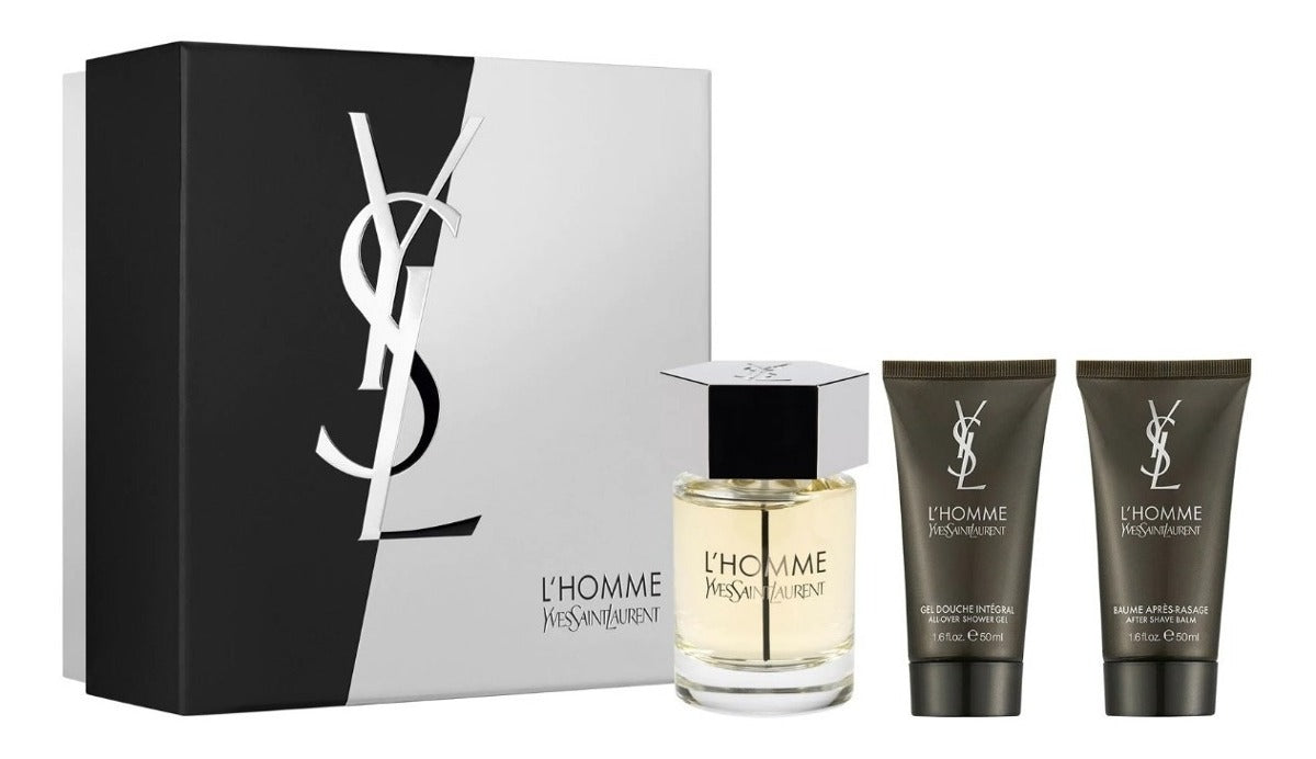 Set L Homme Caballero Yves Saint Laurent 3 Pz (100 ml + 50 ml After + 50 ml Gel) - PriceOnLine
