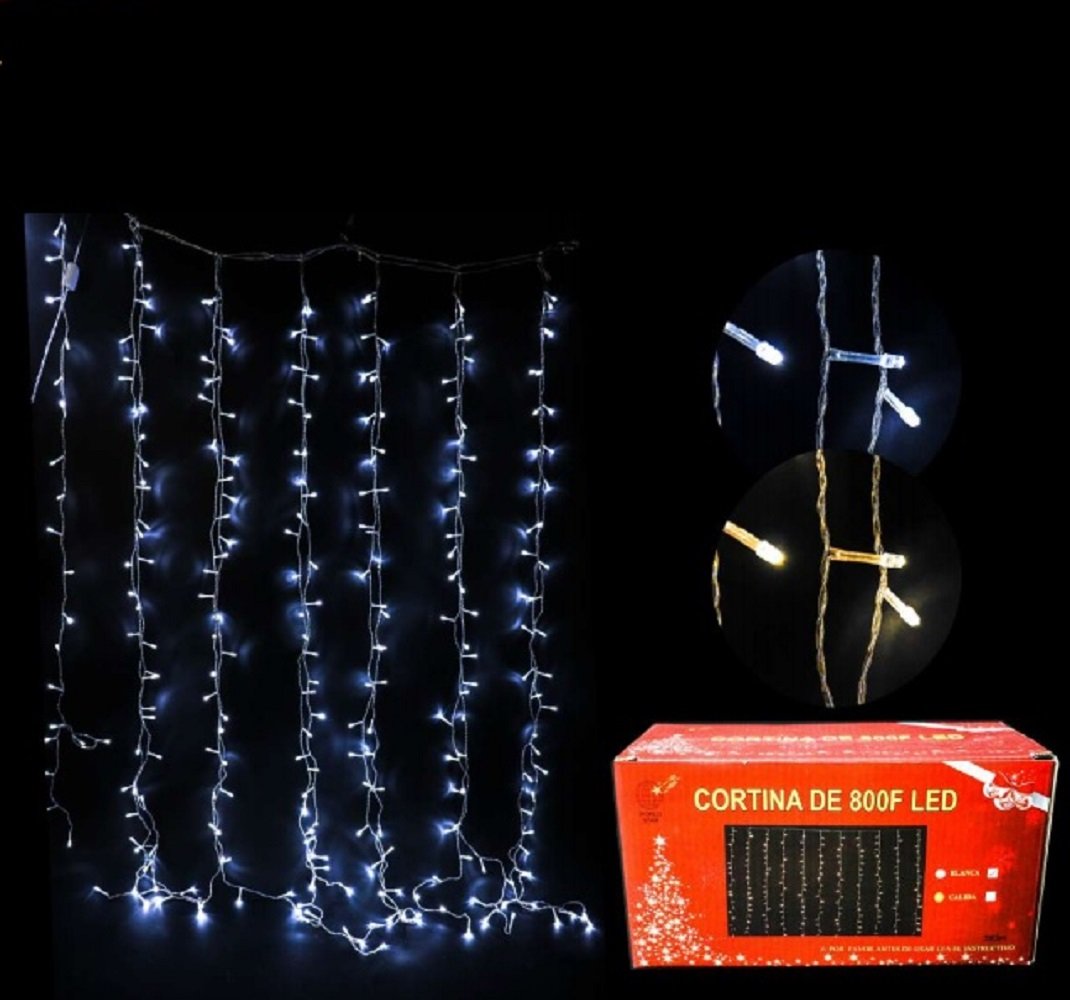 Luces Cortina Navideña 800f Foco Led 3x3 M Luz Calida - PriceOnLine | Perfumes y Fragancias PriceOnLine