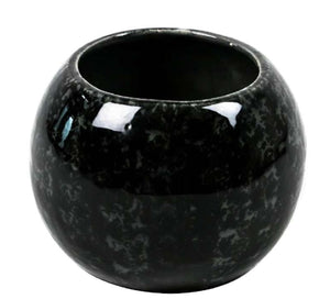 Esfera Esmaltada Decorado Negro Ceramica 15.5x18 cm - PriceOnLine