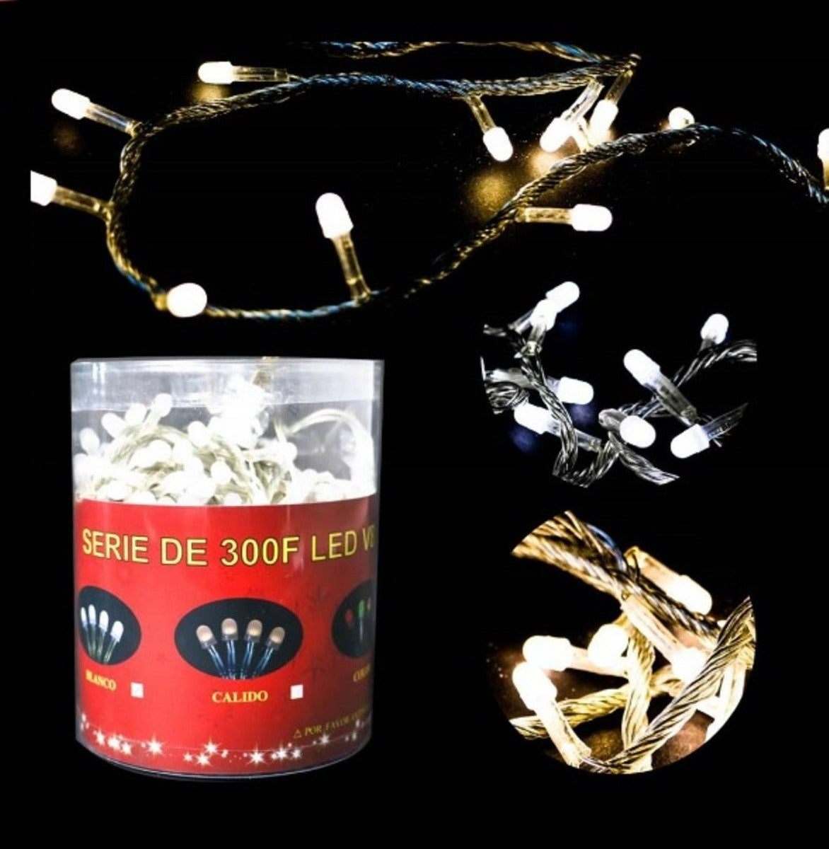 Luces Serie Navideña 300F 4002x Foco Led V8 15 m Luz Blanca - PriceOnLine | Perfumes y Fragancias PriceOnLine