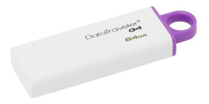 Memoria Usb Kingston Datatraveler G4 64gb 3.0 Blanco/violeta - PriceOnLine