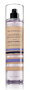Lavender and Sandalwood Fragance Mist Bath and Body Works 236 ml Spray - PriceOnLine
