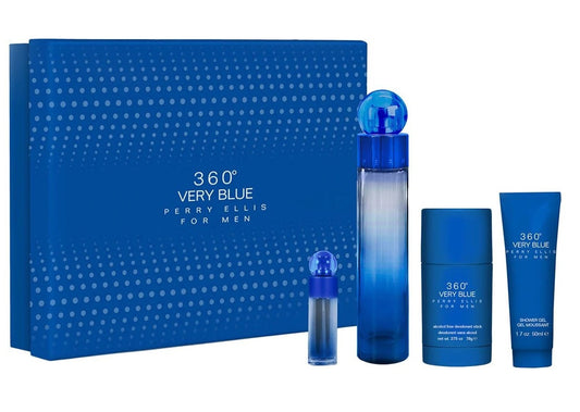 Set 360 Very Blue Caballero Perry Ellis 4 Pz - PriceOnLine