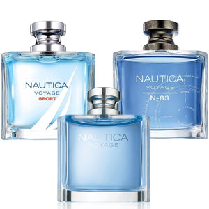 Paquete 3 Perfumes 3X1 Nautica Voyage + Sport + N-83 Caballero 100 ml Edt Spray - PriceOnLine