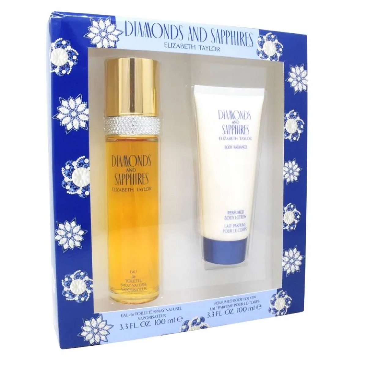 Set Diamonds And Sapphires Dama Elizabeth Taylor 2 Pz (Edt 100 ml + Body Lotion 100 ml) - PriceOnLine | Perfumes y Fragancias PriceOnLine