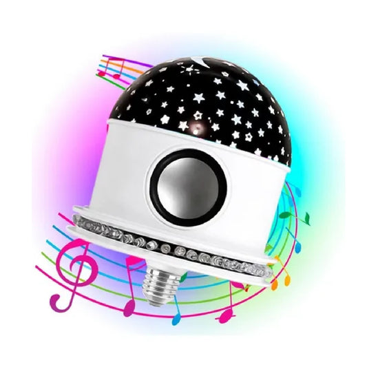 Foco Led Proyector Estrellas C/bocina Musica Bleetooth - Blanco - PriceOnLine
