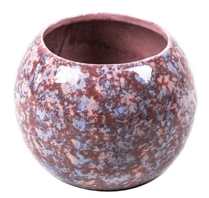 Esfera Esmaltada Decorado Rosa Ceramica 15.5x18 cm - PriceOnLine