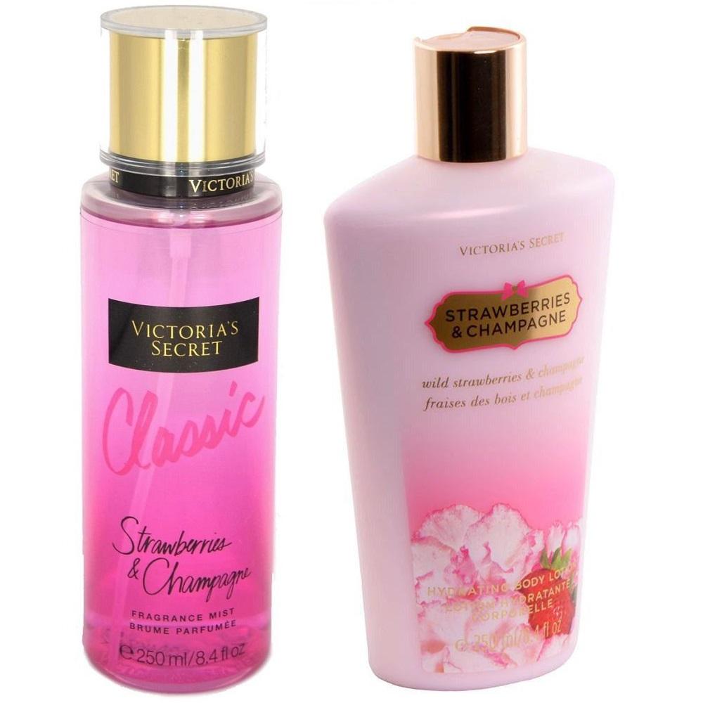 Duo Strawberries and Champagne Mist y Crema 250 ml Victoria Secret - PriceOnLine