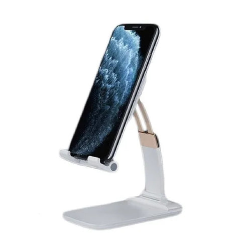 Soporte Base Celular Tablet iPhone iPad Ajustable Escritorio - Blanco - PriceOnLine