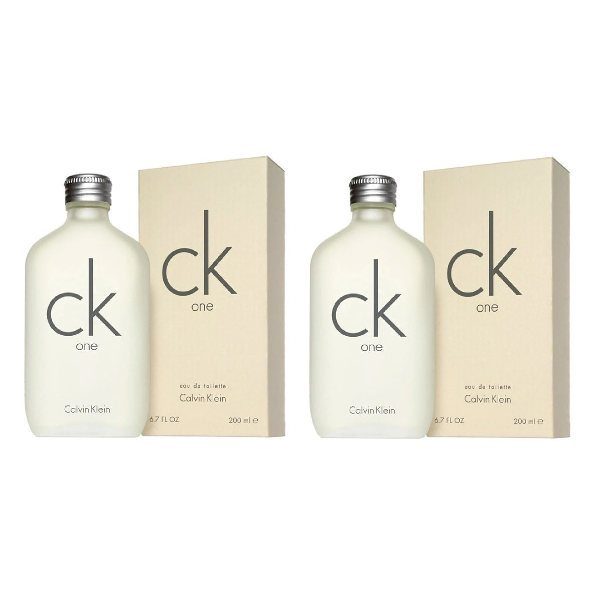 Paquete 2X1 Ck One Unisex Calvin Klein 200 ml Edt Spray - PriceOnLine