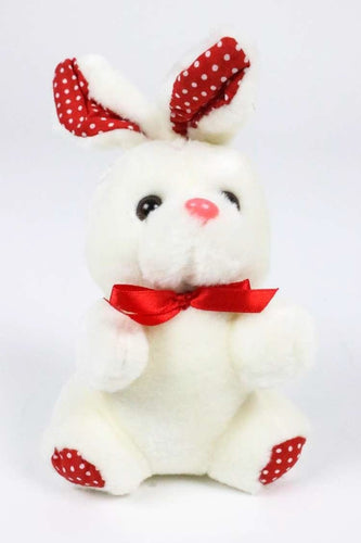 Peluche Conejo Redvibes 17 Cm Blanco Rojo - PriceOnLine