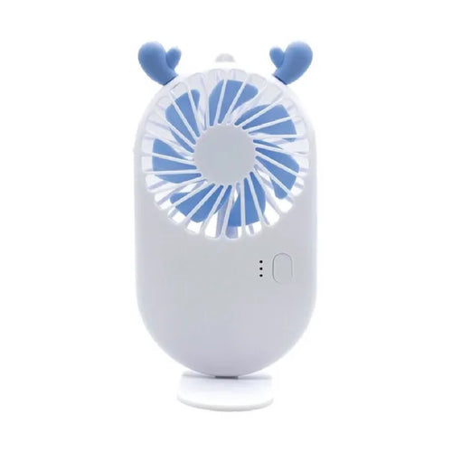 Mini Ventilador Pocket Fan De Mano Portátil Recargable Usb - Blanco/Azul - PriceOnLine