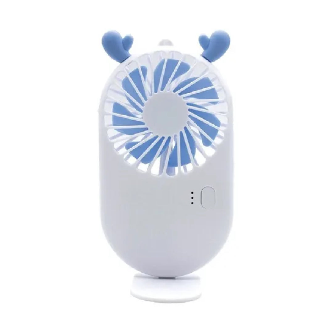 Mini Ventilador Pocket Fan De Mano Portátil Recargable Usb - Blanco/Azul - PriceOnLine