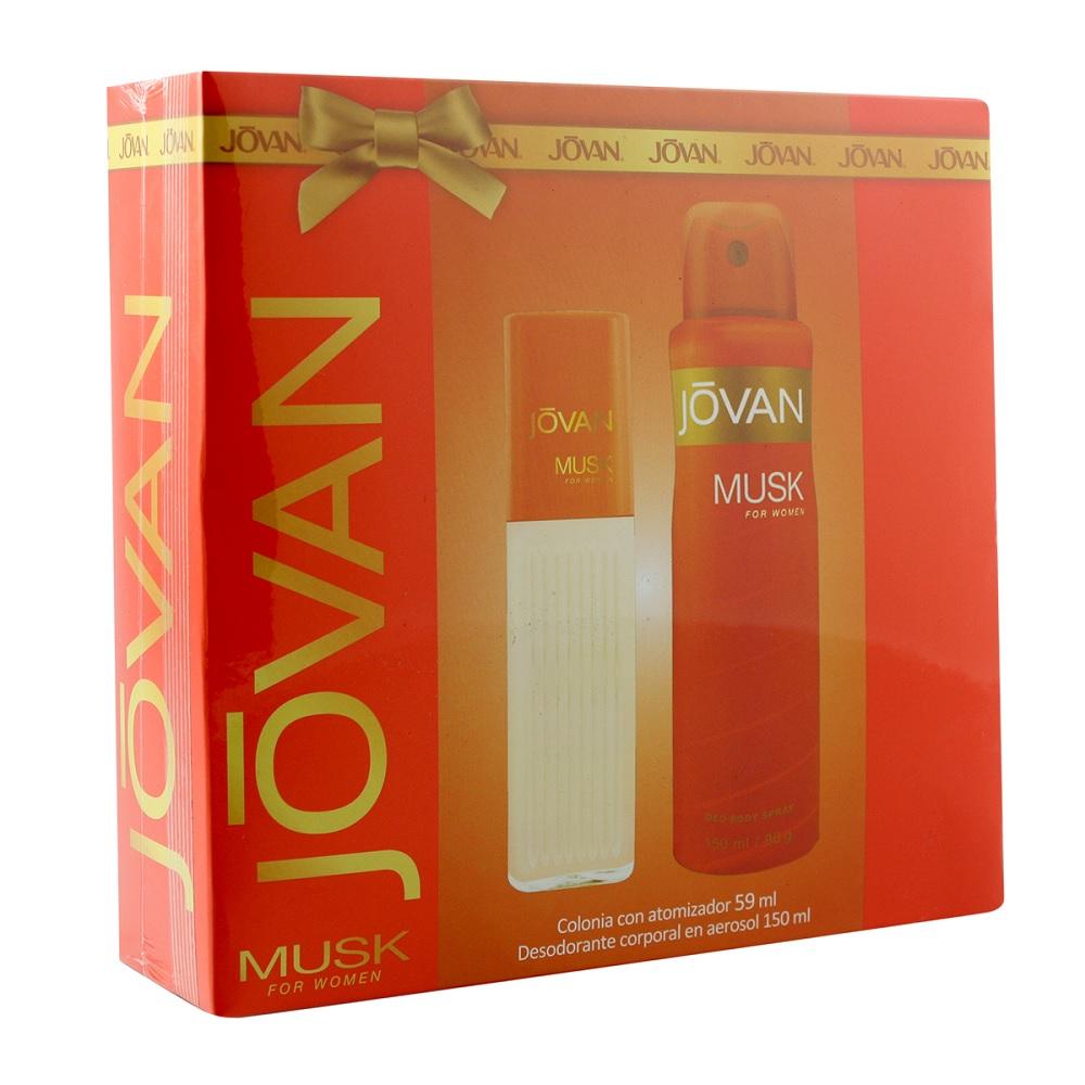 Set Jovan Musk Dama Jovan 2 Pz (Perfume 59 ml + Desodorante 150 ml) - PriceOnLine