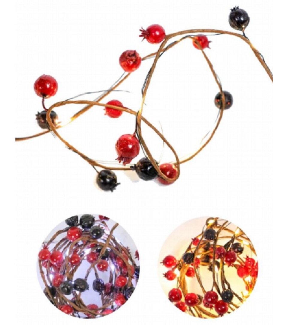 Luces Guirnalda Cerezas Navideñas 3m 30F Micro Led Luz Cálida Baterias - PriceOnLine | Perfumes y Fragancias PriceOnLine